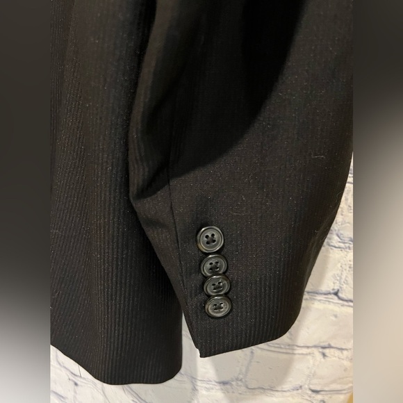 Sean John Fine Tailored Black Mens Sport Coat Suit Blazer Jacket 52 Long - Picture 4 of 7